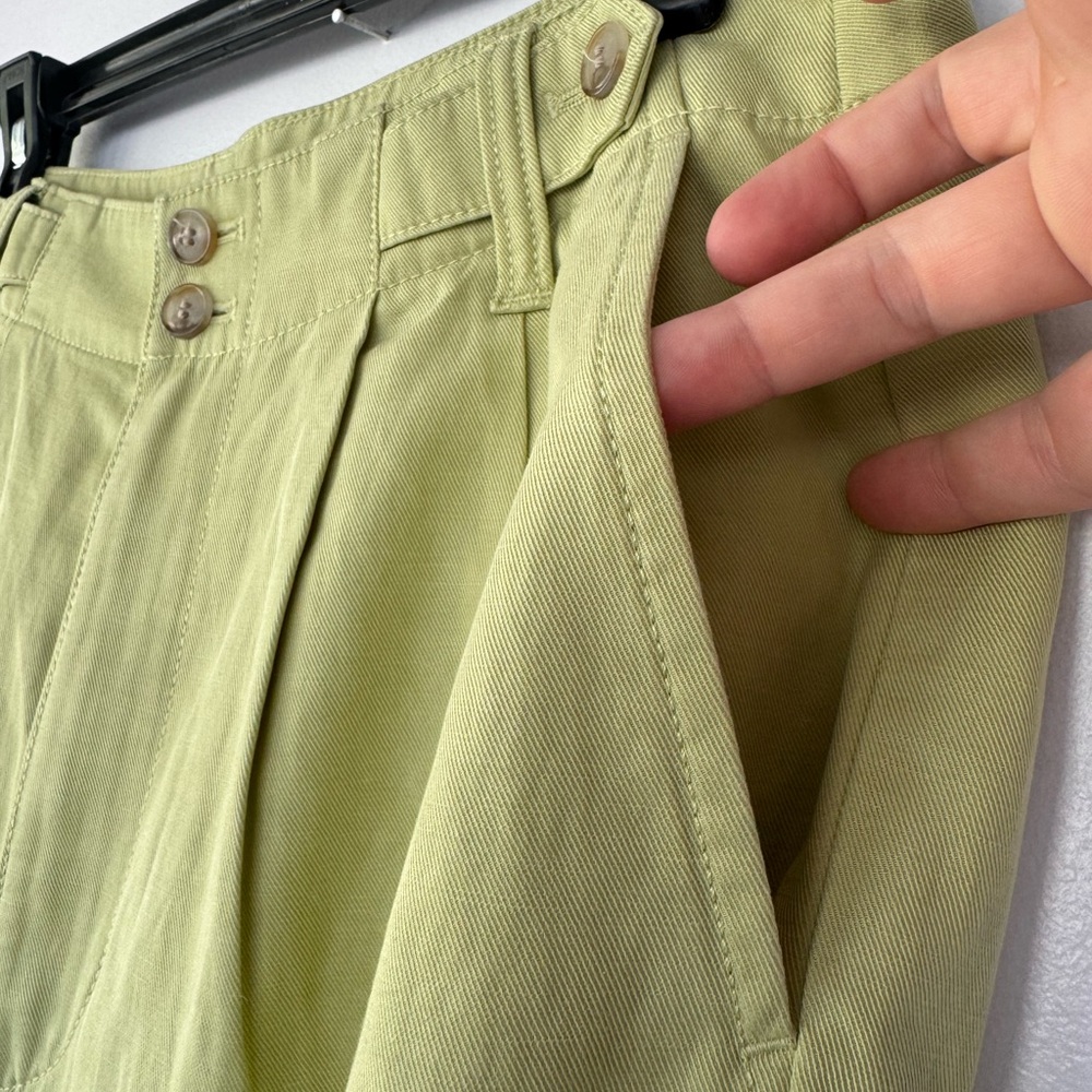 Madewell Tall Harlow Wide-Leg Pant NWT Pale Lemongrass Linen Lyocell Blend - Picture 9 of 12